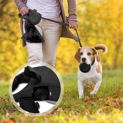 Leash with Bottle-Bowl-Waste Bag