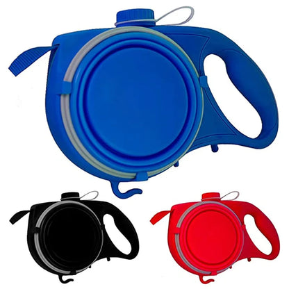 Leash with Bottle-Bowl-Waste Bag