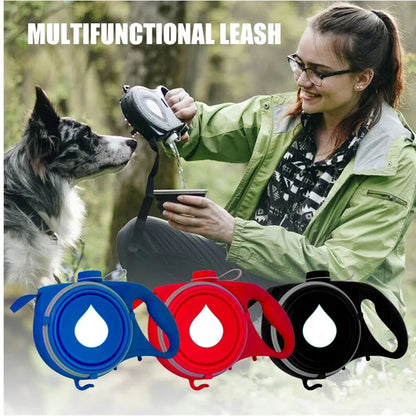 Leash with Bottle-Bowl-Waste Bag